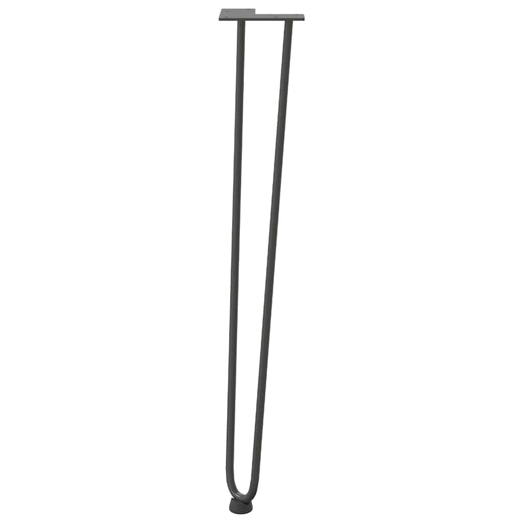 vidaXL hairpin legs for console tables for Console Table 4 pcs Anthracite 72 cm Solid Steel
