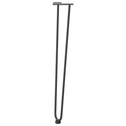 vidaXL hairpin legs for console tables for Console Table 4 pcs Anthracite 72 cm Solid Steel