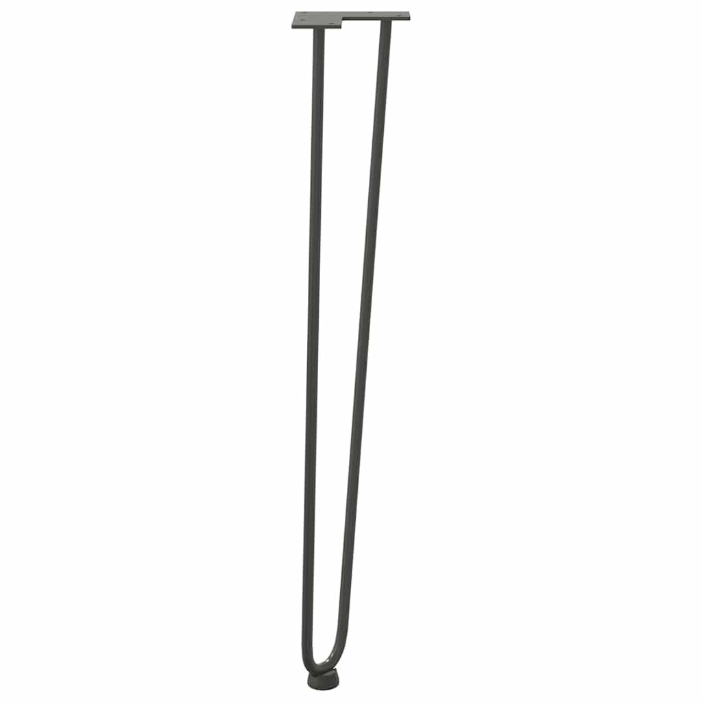 vidaXL hairpin legs for console tables for Console Table 4 pcs Anthracite 72 cm Solid Steel