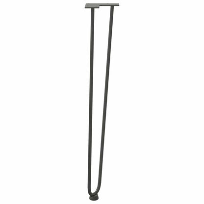 vidaXL hairpin legs for console tables for Console Table 4 pcs Anthracite 72 cm Solid Steel