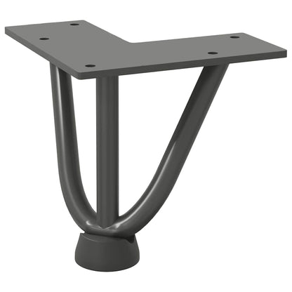 vidaXL Hairpin Legs for Coffee Table 4 pcs Anthracite 10 cm Solid Steel