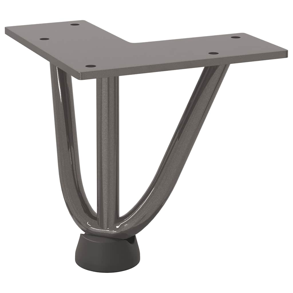 vidaXL Hairpin Legs for Coffee Table 4 pcs Natural Steel 10 cm Solid Steel