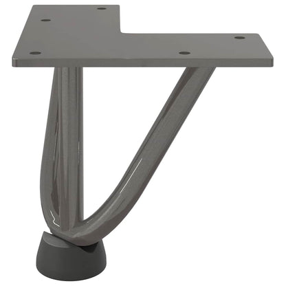 vidaXL Hairpin Legs for Coffee Table 4 pcs Natural Steel 10 cm Solid Steel