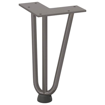vidaXL Hairpin Legs for Coffee Table 4 pcs Natural Steel 20 cm Solid Steel