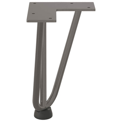 vidaXL Hairpin Legs for Coffee Table 4 pcs Natural Steel 20 cm Solid Steel