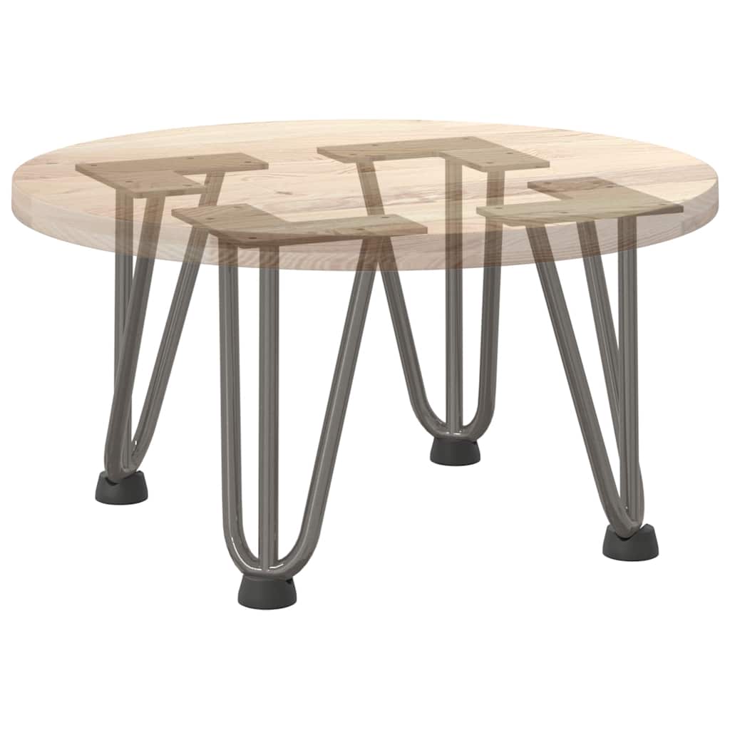 vidaXL Hairpin Legs for Coffee Table 4 pcs Natural Steel 20 cm Solid Steel