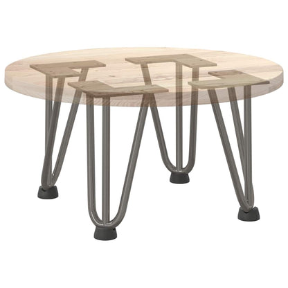 vidaXL Hairpin Legs for Coffee Table 4 pcs Natural Steel 20 cm Solid Steel