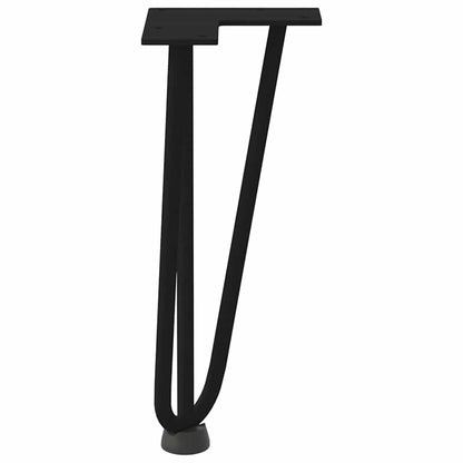 vidaXL Hairpin Legs for Coffee Table 4 pcs Black 30 cm Solid Steel