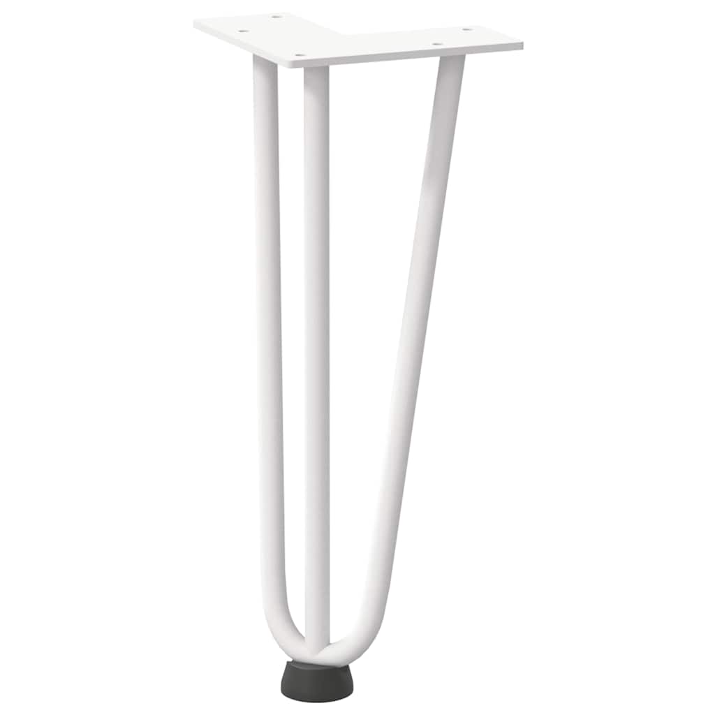 vidaXL Hairpin Legs for Coffee Table 4 pcs White 30 cm Solid Steel