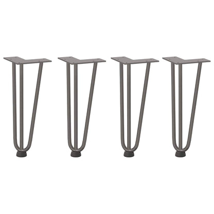 vidaXL Hairpin Legs for Coffee Table 4 pcs Natural Steel 30 cm Solid Steel