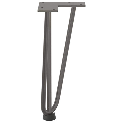 vidaXL Hairpin Legs for Coffee Table 4 pcs Natural Steel 30 cm Solid Steel