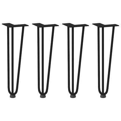vidaXL Hairpin Legs for Coffee Table 4 pcs Black 42 cm Solid Steel