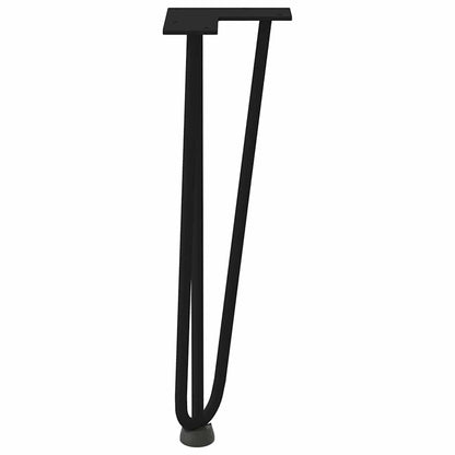 vidaXL Hairpin Legs for Coffee Table 4 pcs Black 42 cm Solid Steel