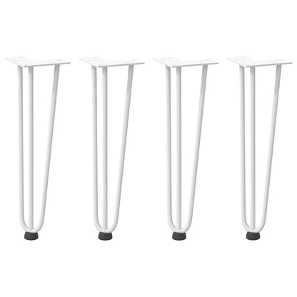 vidaXL Hairpin Legs for Coffee Table 4 pcs White 42 cm Solid Steel