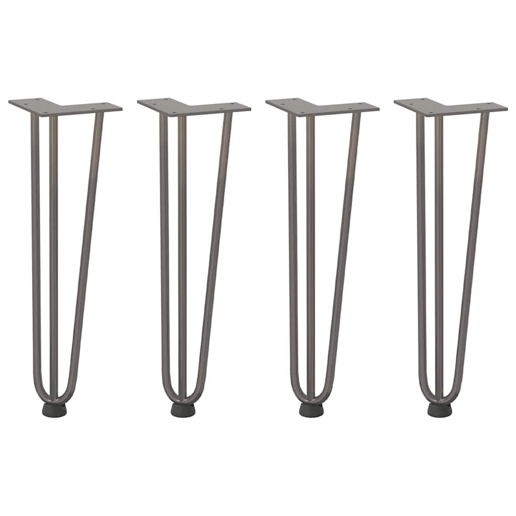 vidaXL Hairpin Legs for Coffee Table 4 pcs Natural Steel 42 cm Solid Steel