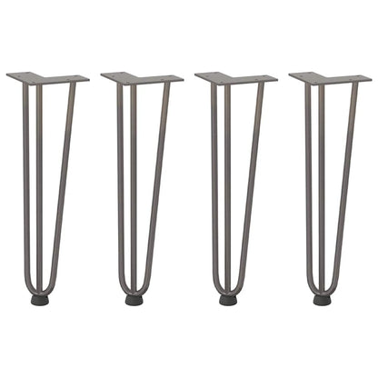vidaXL Hairpin Legs for Coffee Table 4 pcs Natural Steel 42 cm Solid Steel