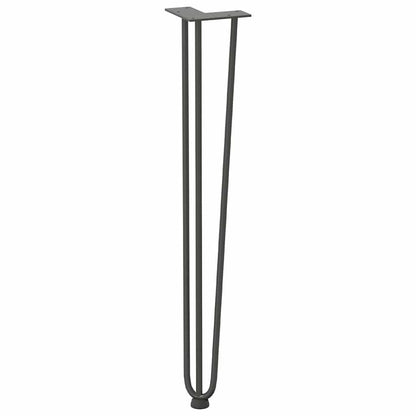 vidaXL hairpin legs for console tables for Console Table 4 pcs Anthracite 72 cm Solid Steel
