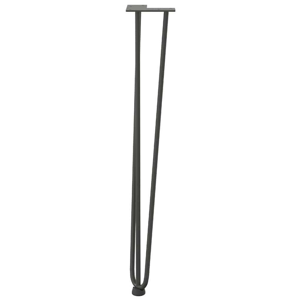 vidaXL hairpin legs for console tables for Console Table 4 pcs Anthracite 72 cm Solid Steel