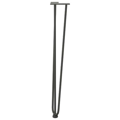 vidaXL hairpin legs for console tables for Console Table 4 pcs Anthracite 72 cm Solid Steel