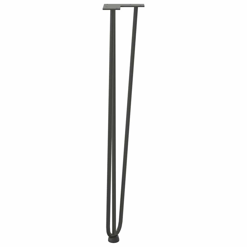 vidaXL hairpin legs for console tables for Console Table 4 pcs Anthracite 72 cm Solid Steel