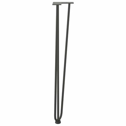 vidaXL hairpin legs for console tables for Console Table 4 pcs Anthracite 72 cm Solid Steel