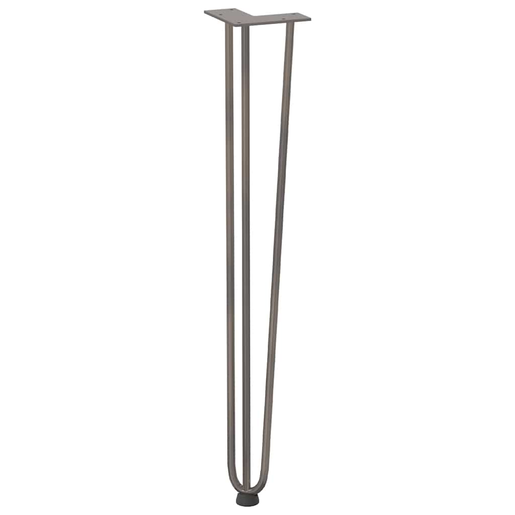 vidaXL hairpin legs for console tables for Console Table 4 pcs Natural Steel 72 cm Solid Steel
