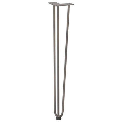 vidaXL hairpin legs for console tables for Console Table 4 pcs Natural Steel 72 cm Solid Steel