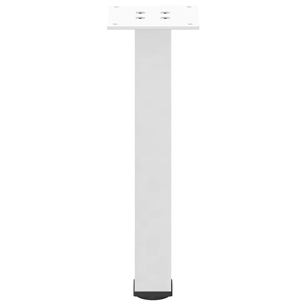 vidaXL Coffee Table Legs 4 pcs White 30-32 cm Steel
