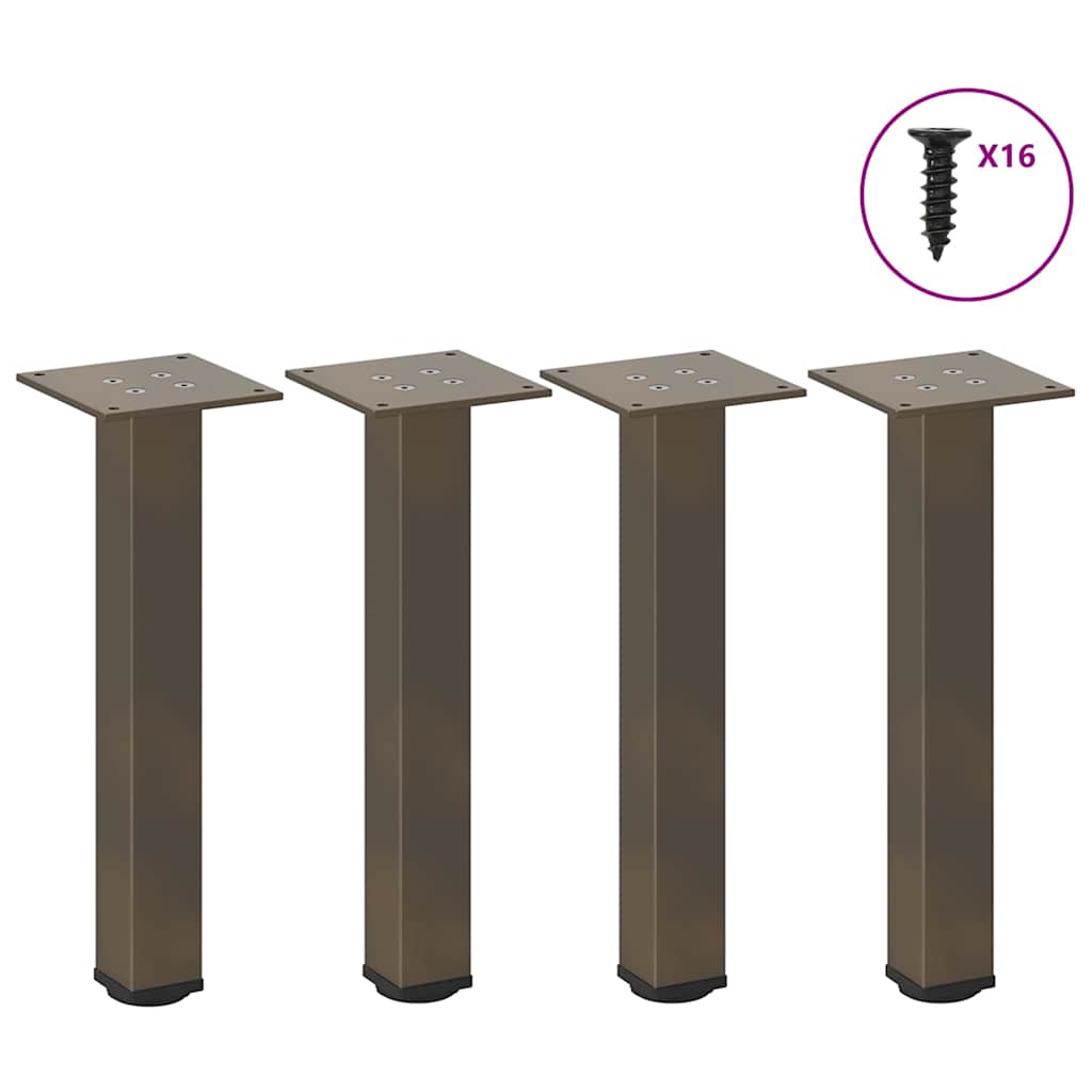 vidaXL Coffee Table Legs 4 pcs Natural Steel 30-32 cm Steel
