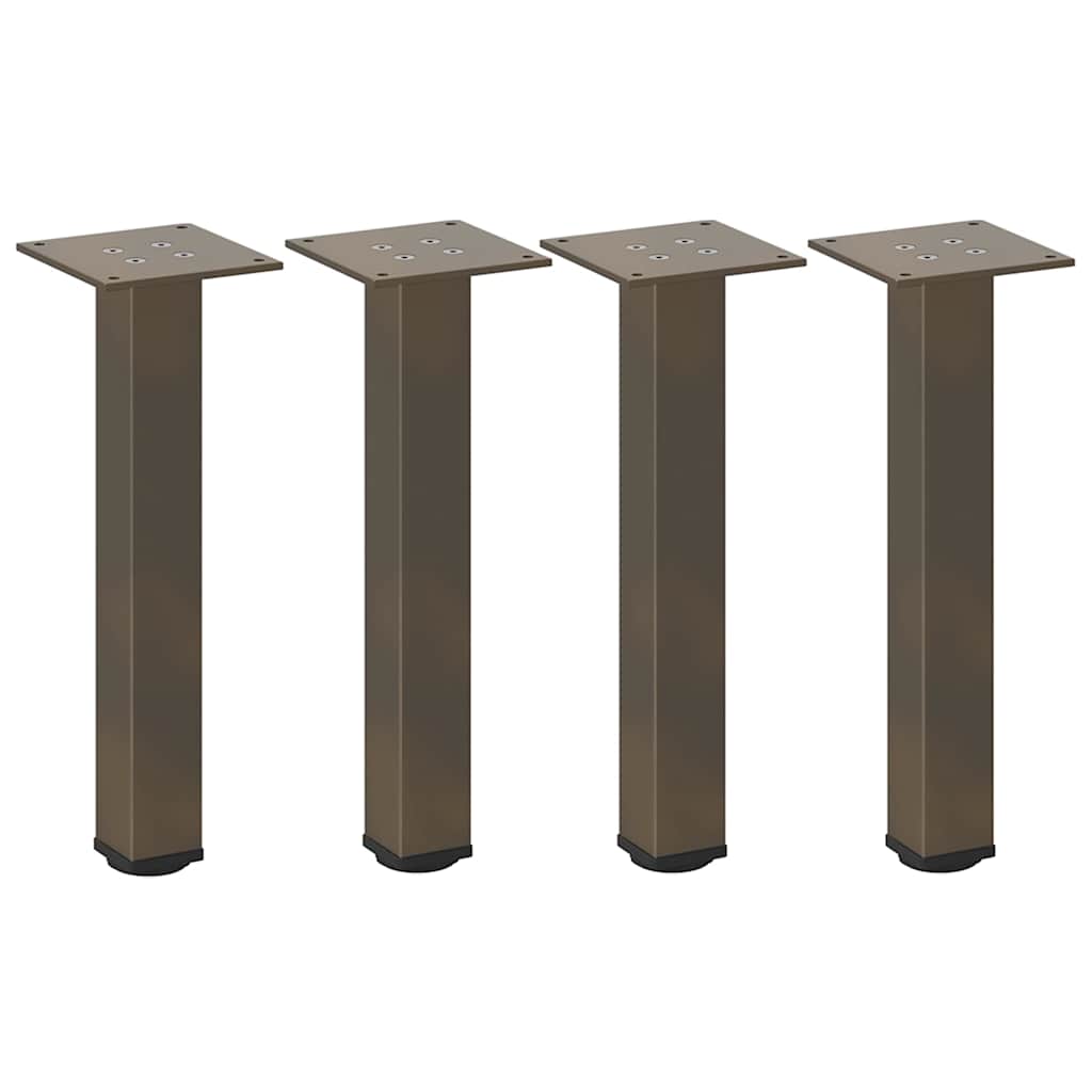 vidaXL Coffee Table Legs 4 pcs Natural Steel 42-44 cm Steel