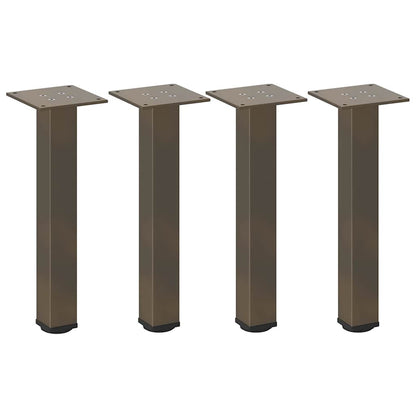 vidaXL Coffee Table Legs 4 pcs Natural Steel 42-44 cm Steel