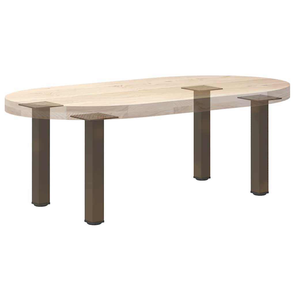vidaXL Coffee Table Legs 4 pcs Natural Steel 42-44 cm Steel