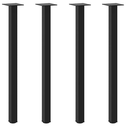 vidaXL Console Table Legs 4 pcs Black 72-74 cm Steel