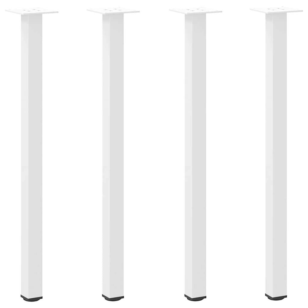 vidaXL Console Table Legs 4 pcs White 72-74 cm Steel