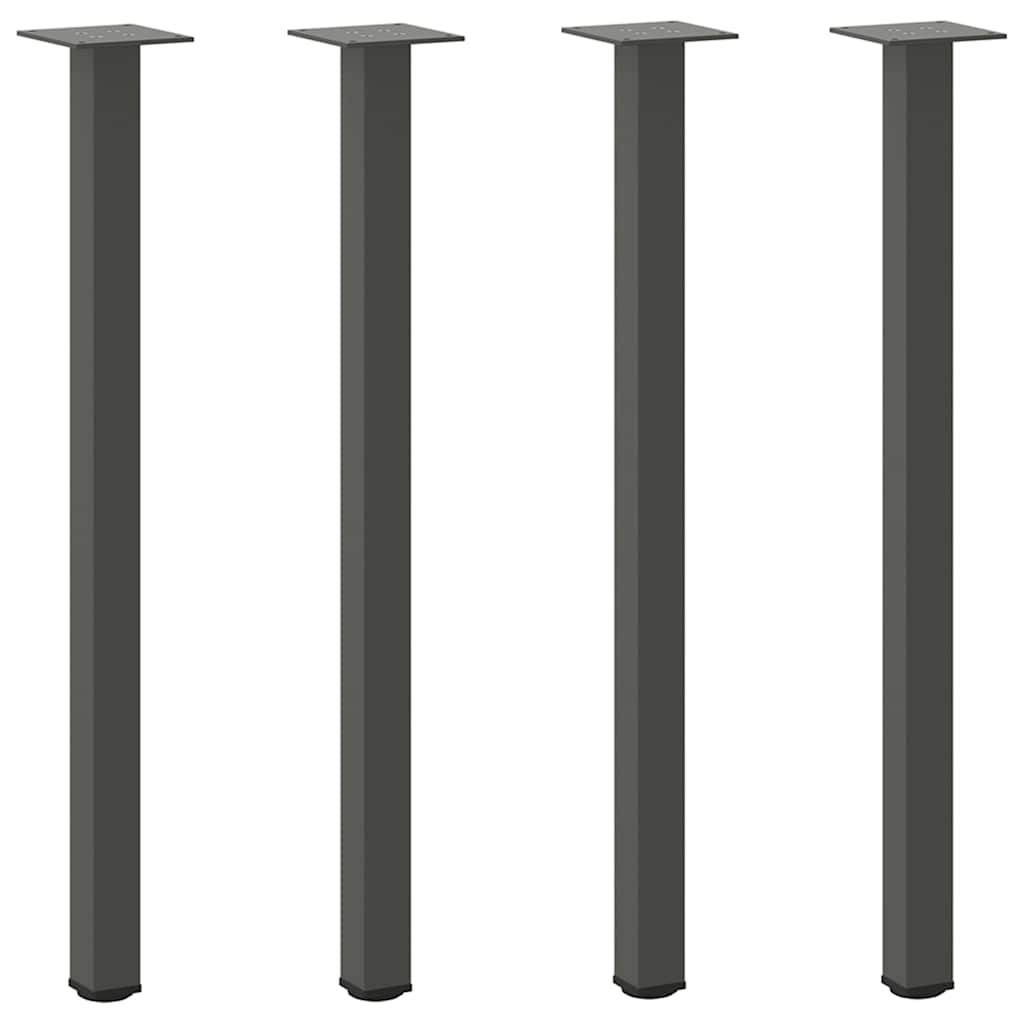 vidaXL Console Table Legs 4 pcs Anthracite 72-74 cm Steel