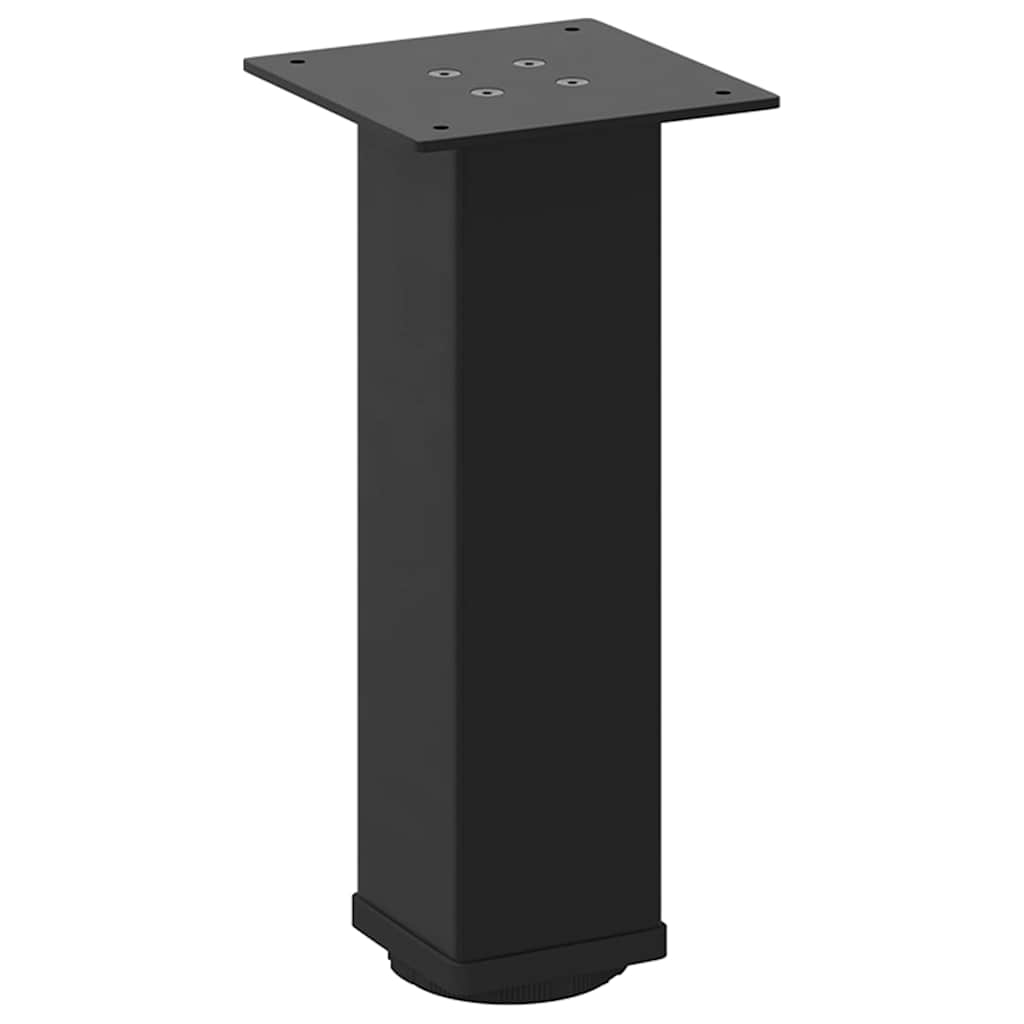 vidaXL Coffee Table Legs 4 pcs Black 30-32 cm Steel