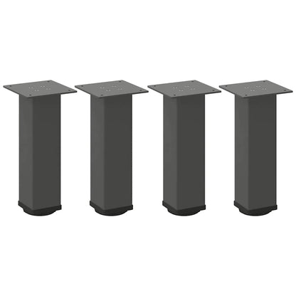 vidaXL Coffee Table Legs 4 pcs Anthracite 30-32 cm Steel
