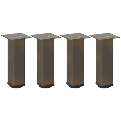 vidaXL Coffee Table Legs 4 pcs Natural Steel 30-32 cm Steel