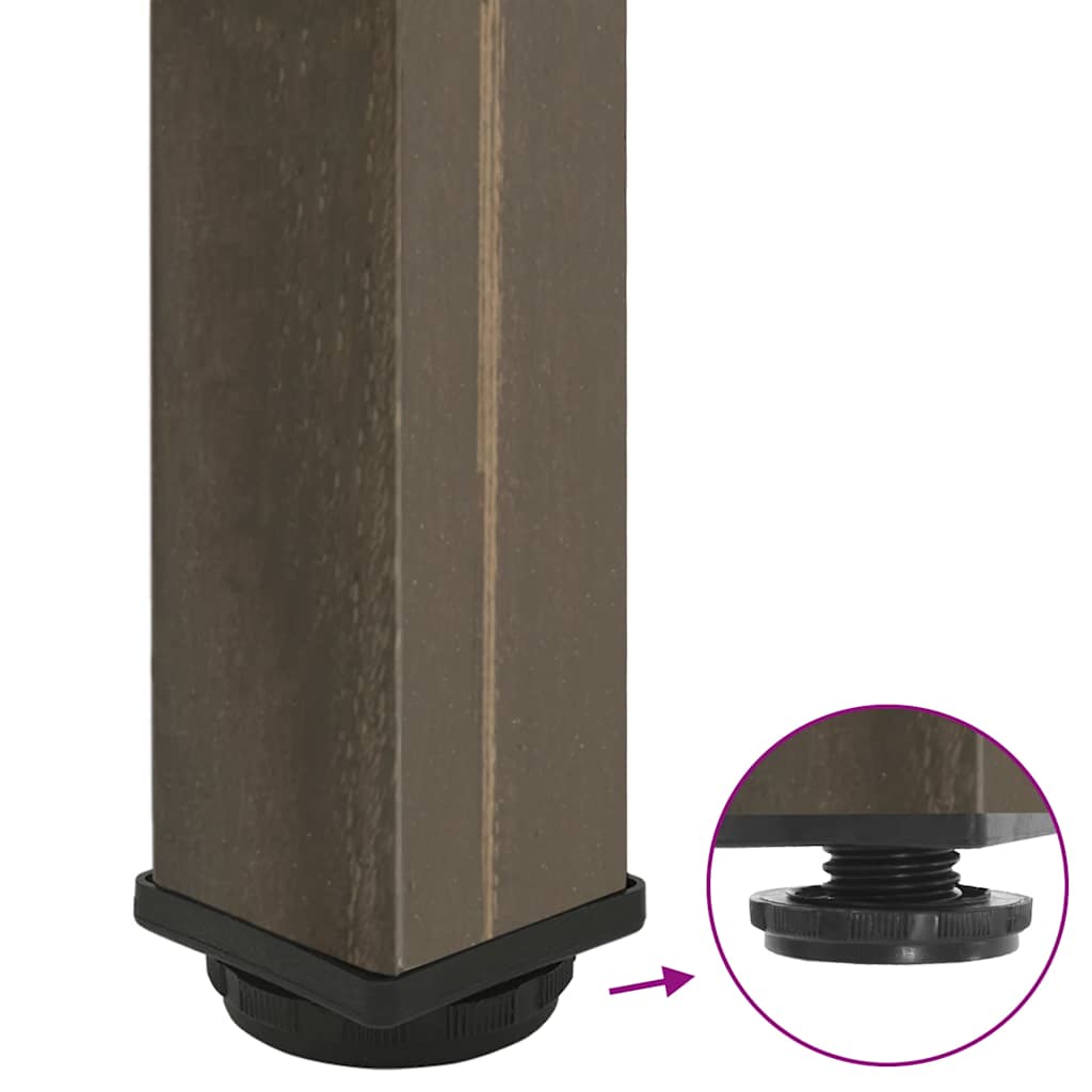 vidaXL Coffee Table Legs 4 pcs Natural Steel 30-32 cm Steel