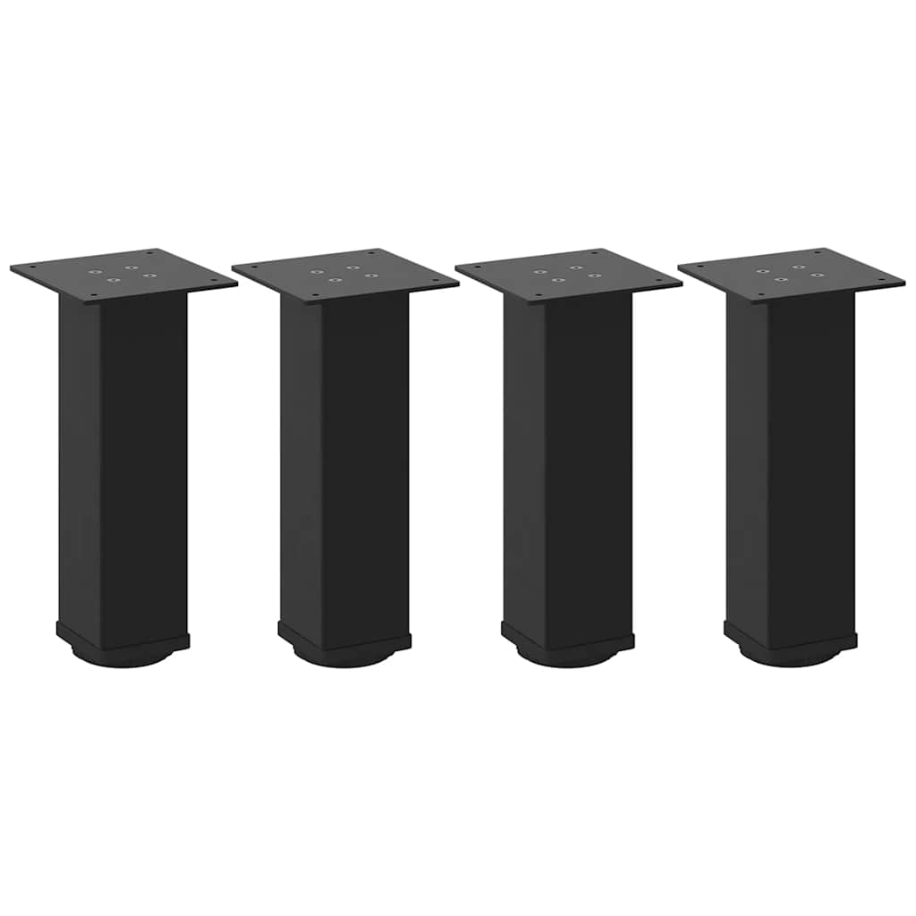 vidaXL Coffee Table Legs 4 pcs Black 42-44 cm Steel