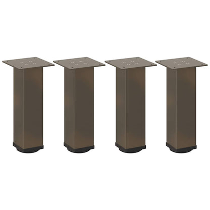 vidaXL Coffee Table Legs 4 pcs Natural Steel 42-44 cm Steel