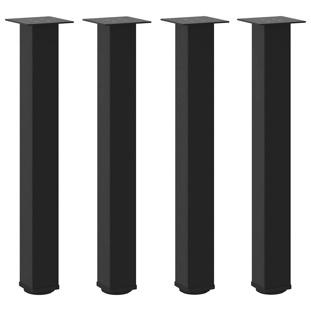 vidaXL Console Table Legs 4 pcs Black 72-74 cm Steel