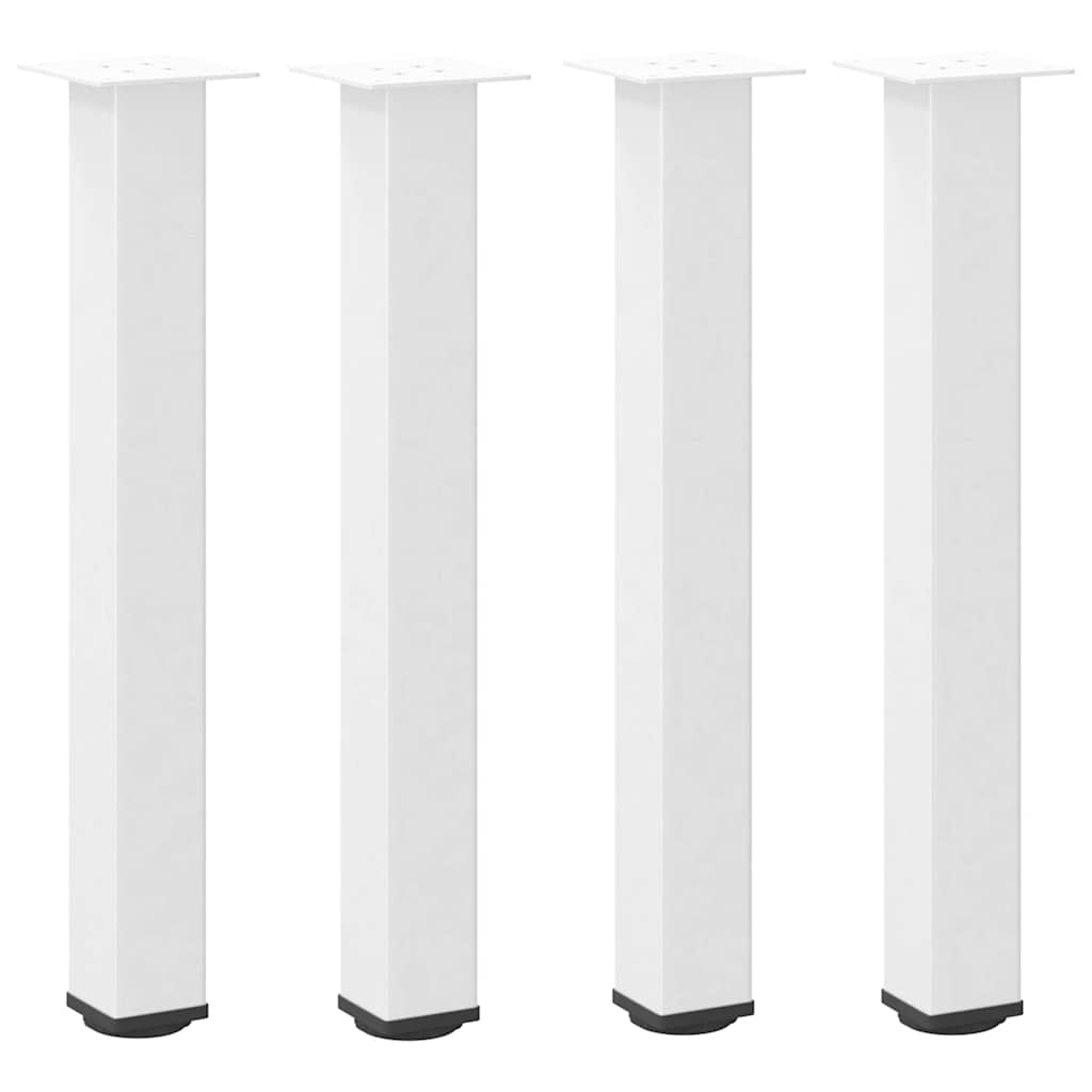 vidaXL Console Table Legs 4 pcs White 72-74 cm Steel