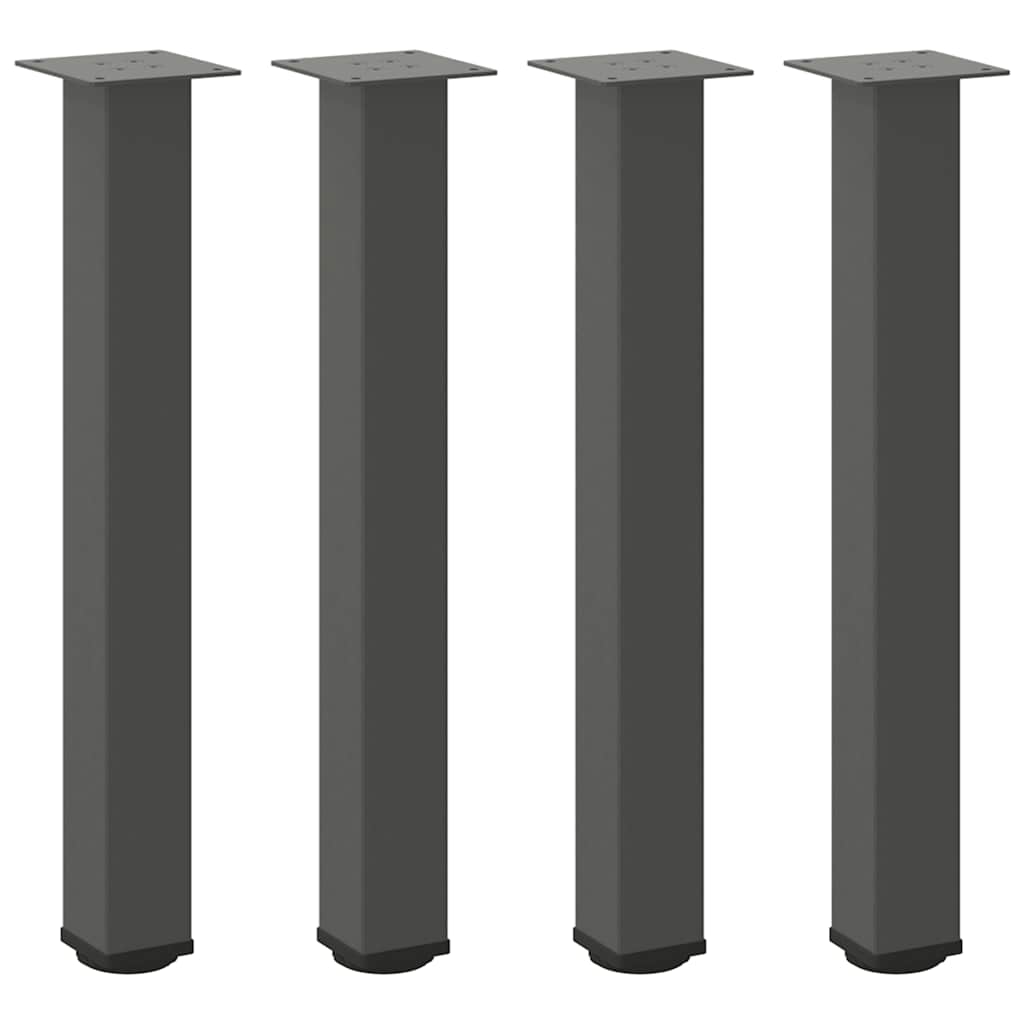 vidaXL Console Table Legs 4 pcs Anthracite 72-74 cm Steel
