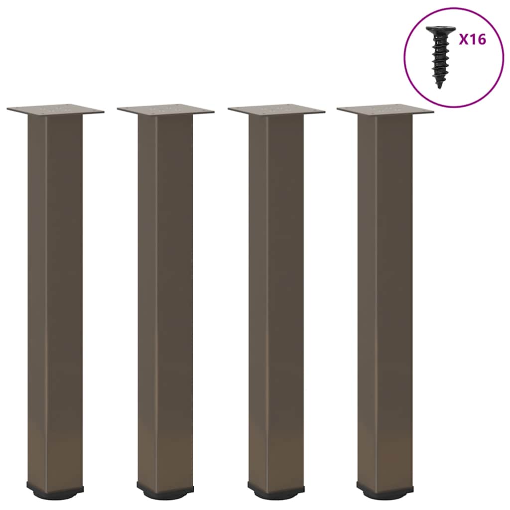 vidaXL Console Table Legs 4 pcs Natural Steel 72-74 cm Steel