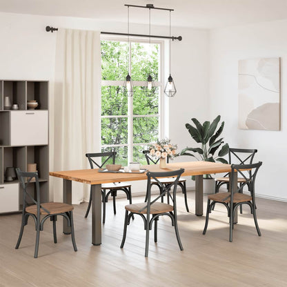 vidaXL Console Table Legs 4 pcs Natural Steel 72-74 cm Steel