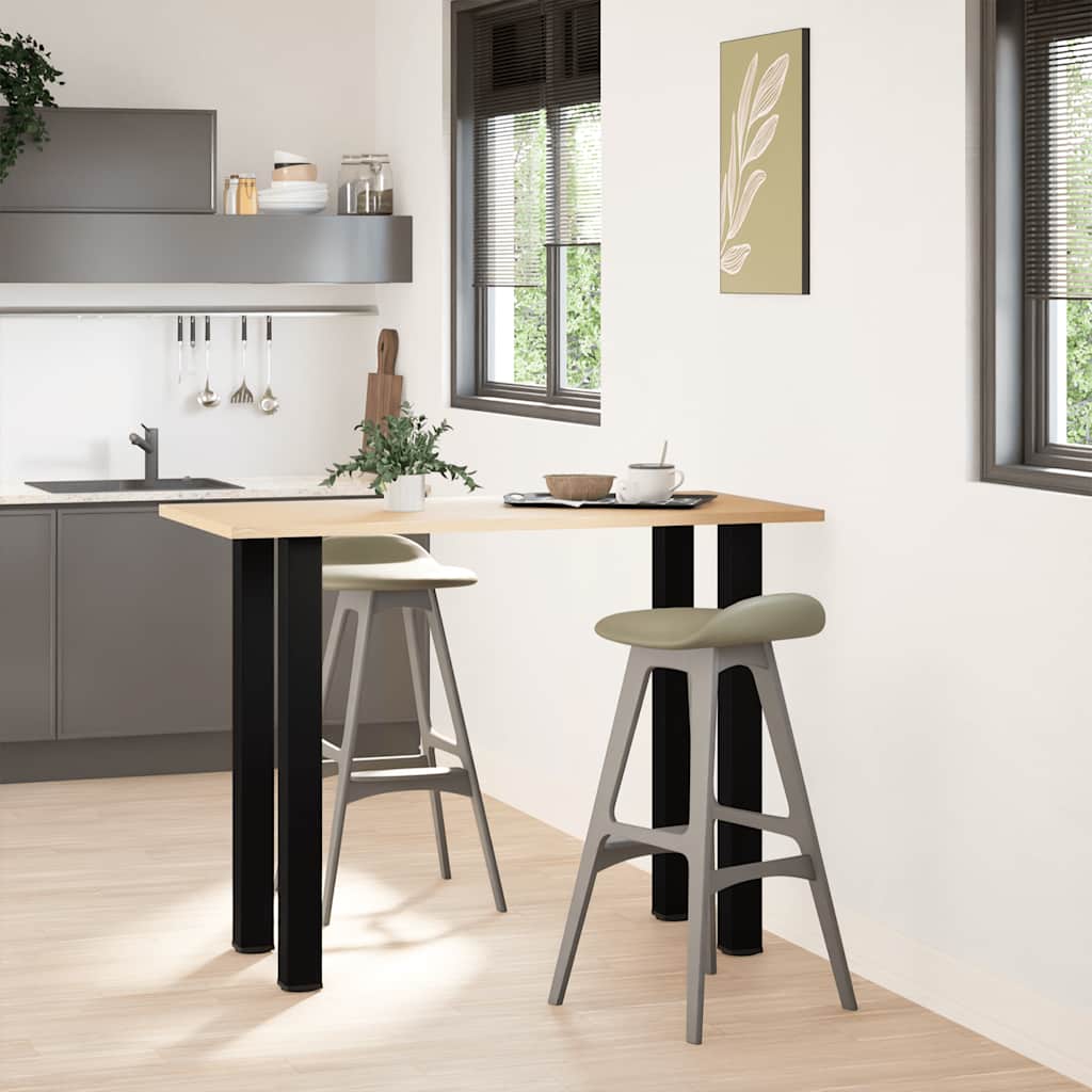 vidaXL Bar Table Legs 4 pcs Black 90-92 cm Steel