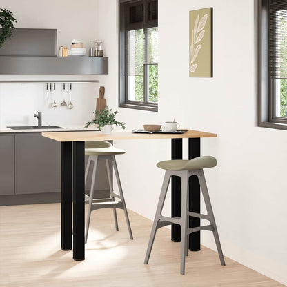vidaXL Bar Table Legs 4 pcs Black 90-92 cm Steel