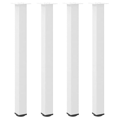 vidaXL Bar Table Legs 4 pcs White 90-92 cm Steel