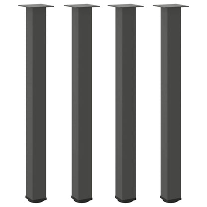vidaXL Bar Table Legs 4 pcs Anthracite 90-92 cm Steel